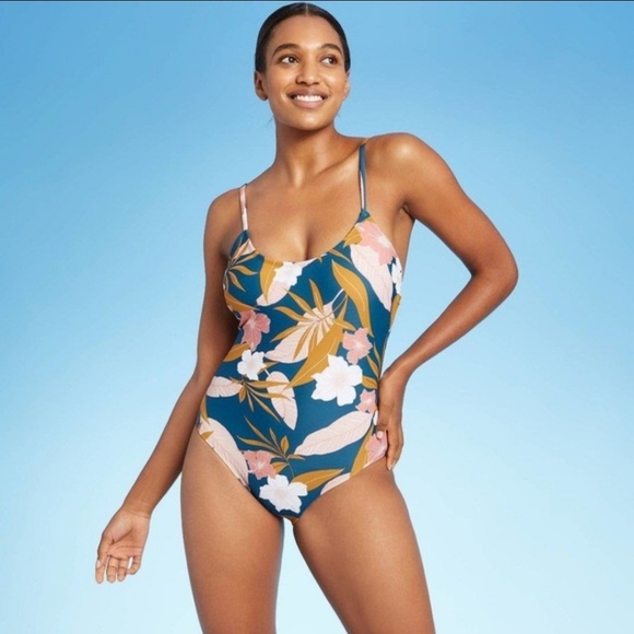 Kona Sol Botanical Lagoon Print One Piece Swim - Picture 5 of 5